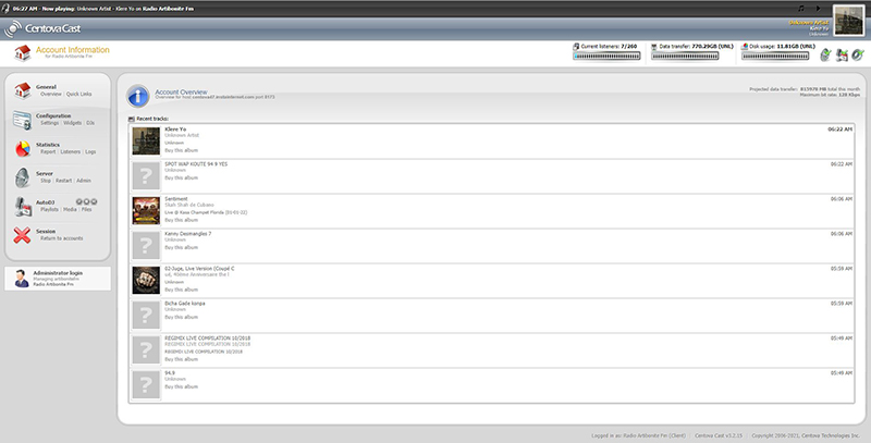 Centova Radio hosting